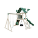 Climber 35 swing set in almond and green, front left