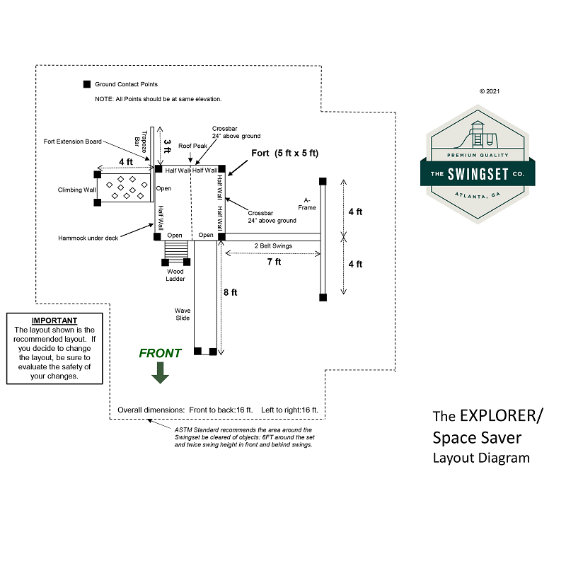 Explorer SSE Swing Set Layout