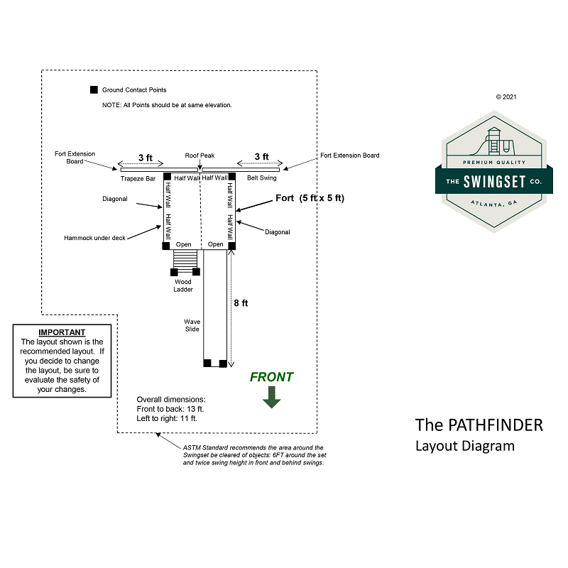 Pathfinder SSE Swing Set Layout