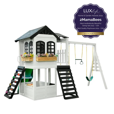 Reign Two Story Swing Set Front Left