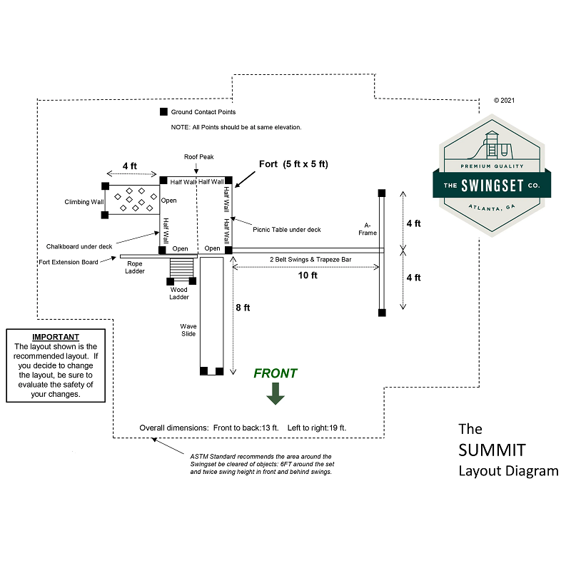 Summit Swing Set Layout